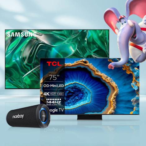 Obrázek - Vybrané TV a audio produkty značek Niceboy, Samsung a TCL se slevou až 20 % na MALL.CZ